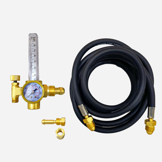 Argon & CO2 Gas Welding Regulator/Flowmeter with 10 ft Gas Hose